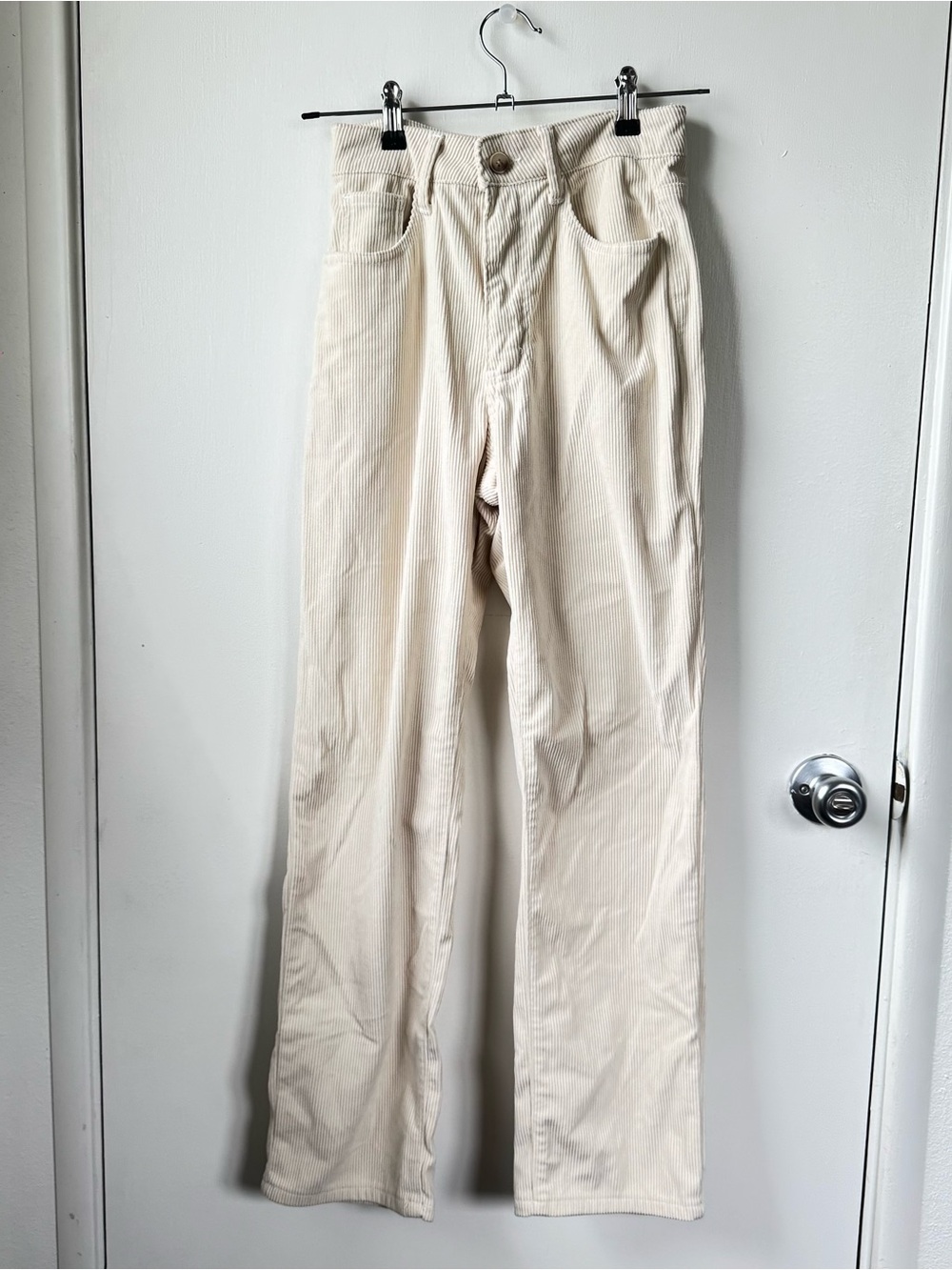 Cream corduroy pants size small
